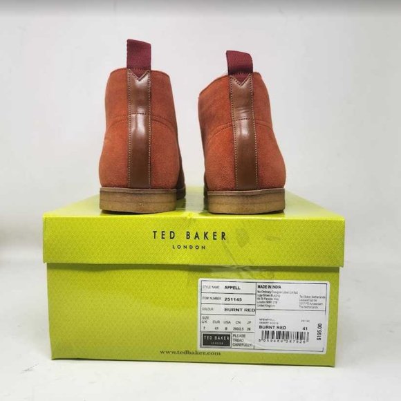 Men\'s US 8 Ted Baker Appell desert suede boots in Burnt Red 251145 main image 5